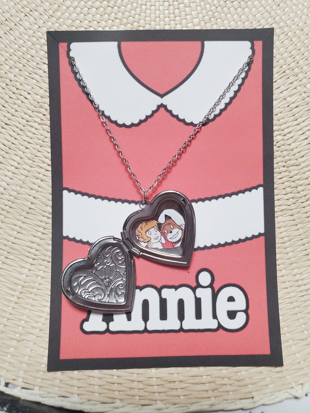 ANNIE Silver Heart Locket Necklace