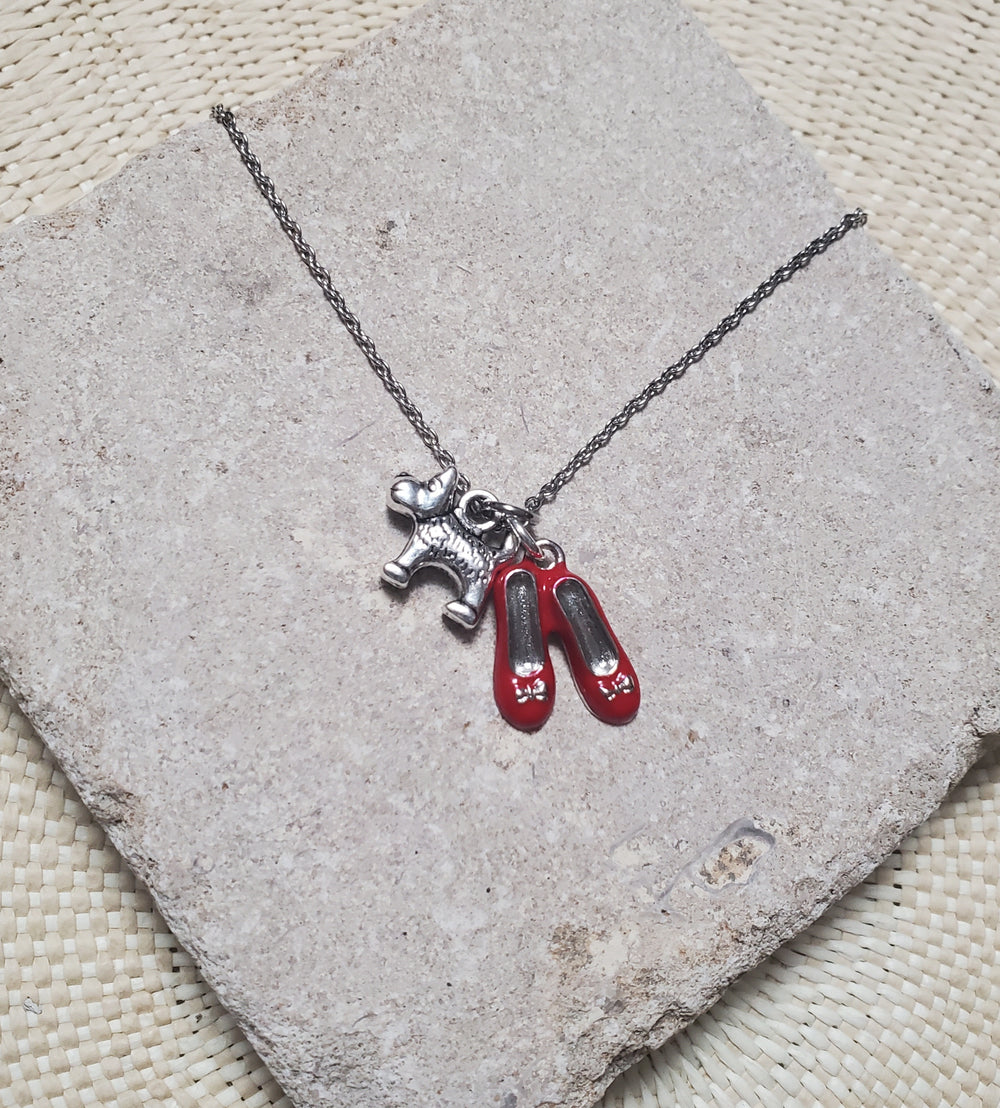 WIZARD OF OZ Ruby Red Slipper Necklace