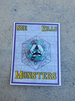 Sie tötet Monster "Agnes" Metall Button Button Sie tötet Monster "Agnes" Metall Button Button