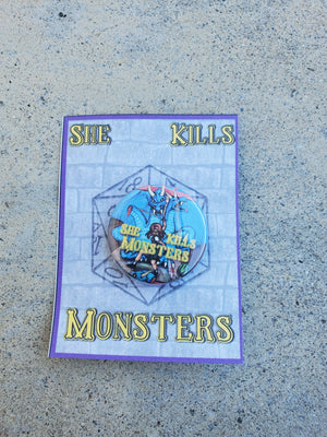 Sie tötet Monster "Show" Metall Button Button Sie tötet Monster "Show" Metall Button Button