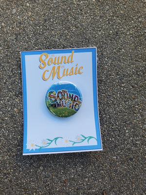 SOUND OF MUSIC "Stained Glass Show Grafik" Metall Button SOUND OF MUSIC "Stained Glass Show Grafik" Metall Button