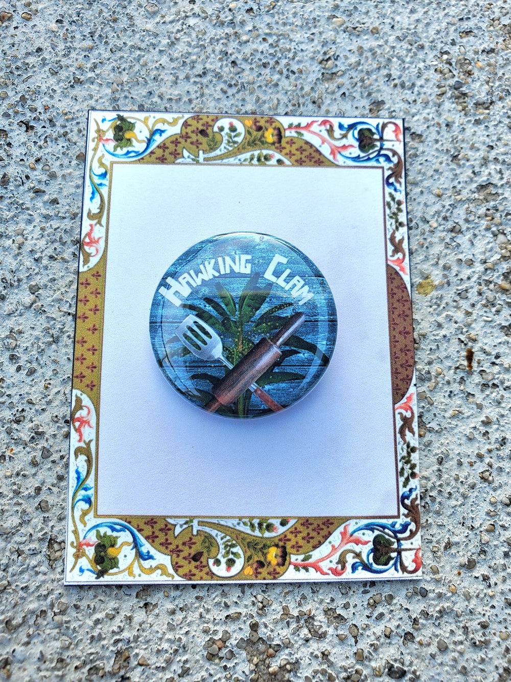 PETER AND THE STARCATCHER "Hawking Clam" Metal Pinback Button