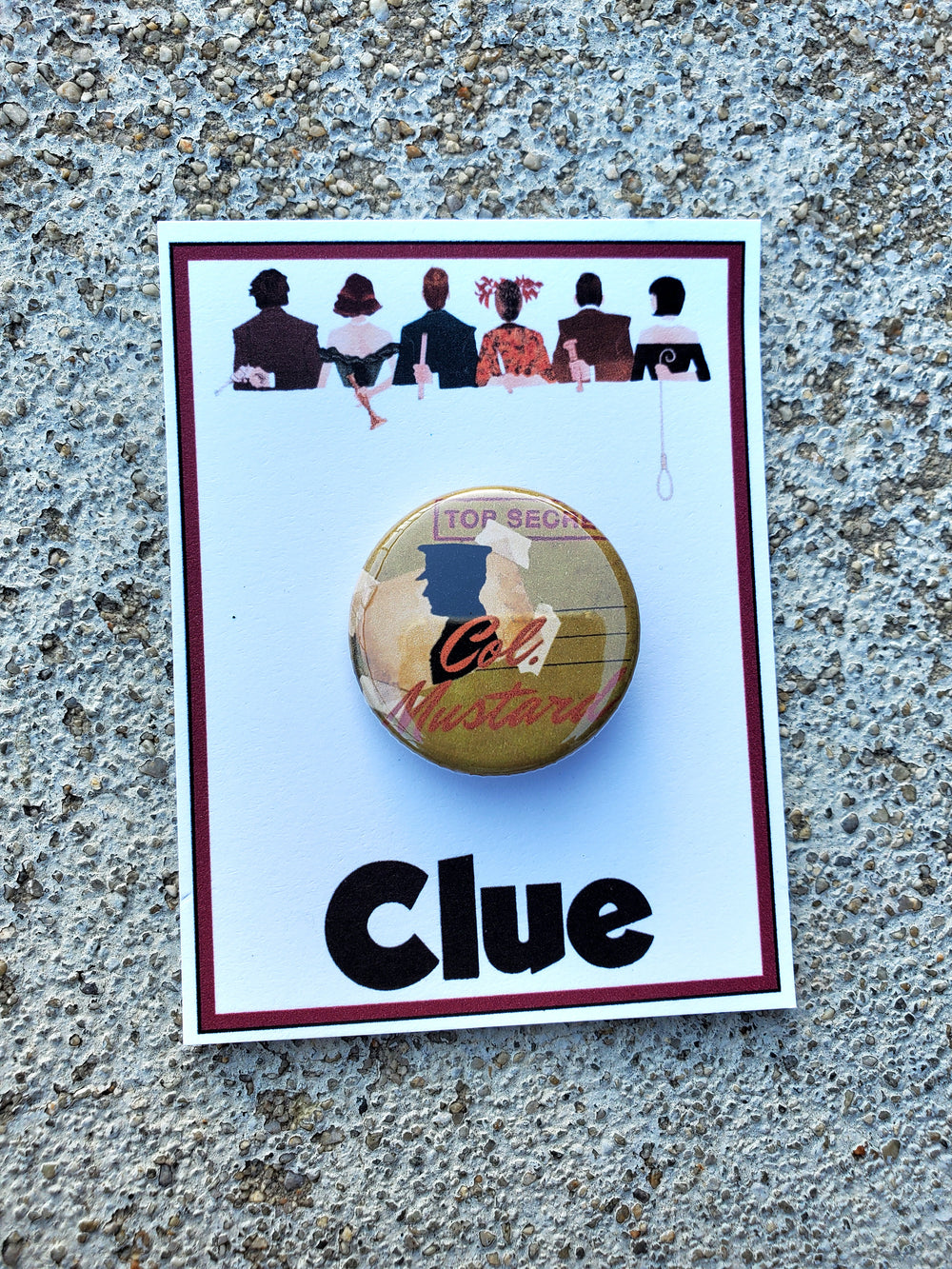 CLUE "Colonel Mustard" Metall-Anstecker