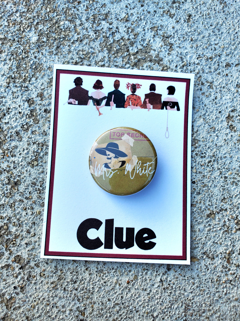 CLUE "Mrs. White" Metall-Anstecker