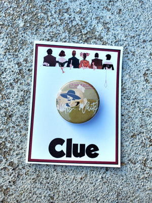 CLUE "Mrs. White" Metall-Anstecker CLUE "Mrs. White" Metall-Anstecker