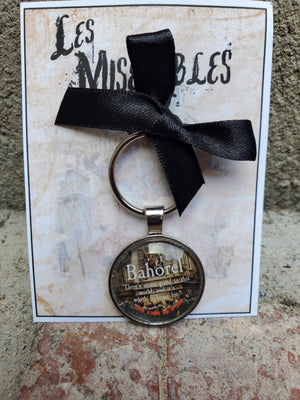 LES MISERABLES "Bahorel" Glass Cabachon Keychain LES MISERABLES "Bahorel" Glass Cabachon Keychain