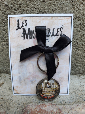 LES MISERABLES "Enjolras" Glass Cabachon Keychain LES MISERABLES "Enjolras" Glass Cabachon Keychain