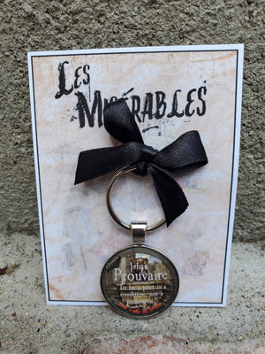 LES MISERABLES "Jehan Provaire" Glass Cabachon Keychain LES MISERABLES "Jehan Provaire" Glass Cabachon Keychain