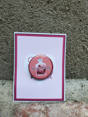 SHE LOVES ME "Steven Kodaly" Metal Pinback Button SHE LOVES ME "Steven Kodaly" Metal Pinback Button