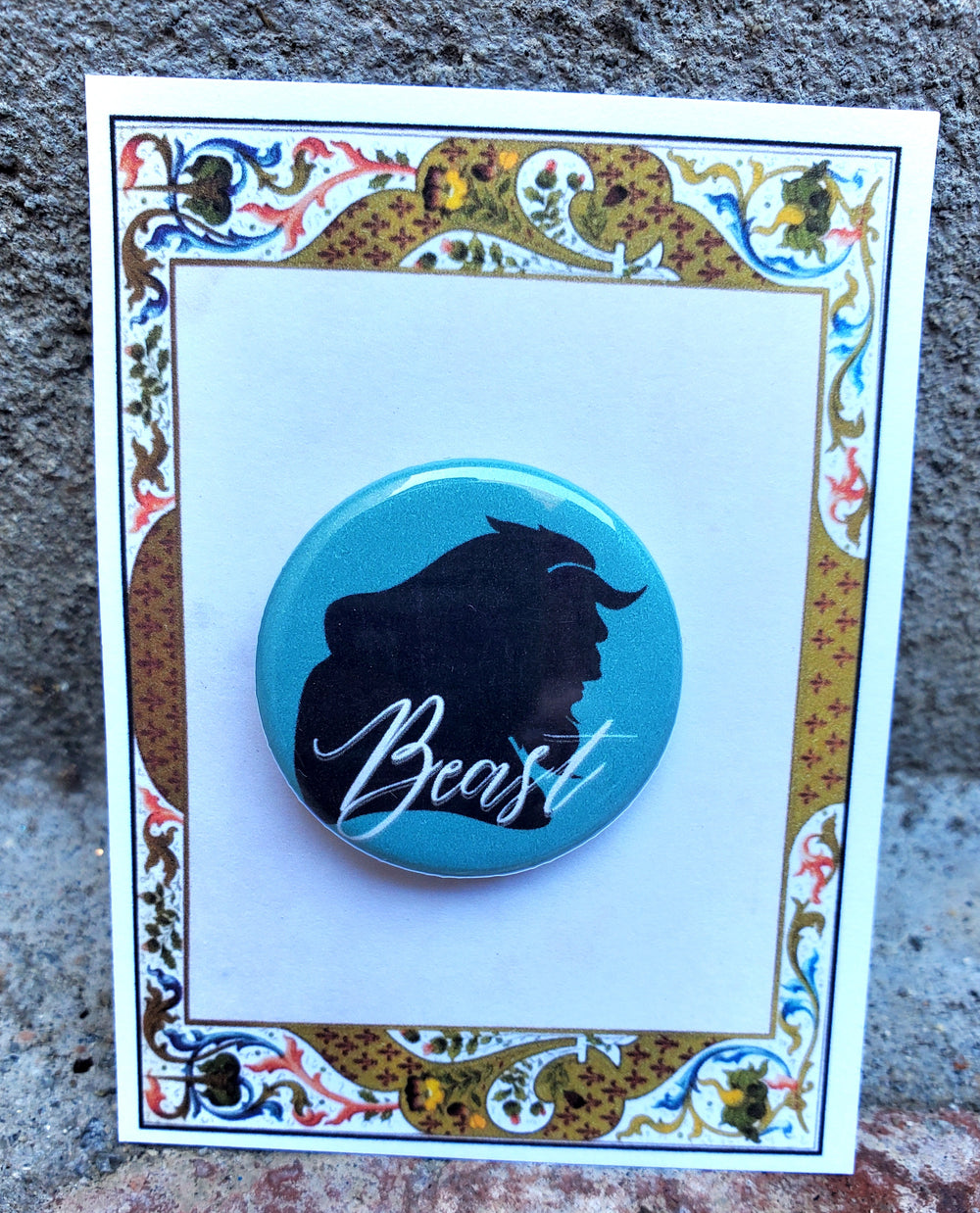 BEAUTY AND THE BEAST "Beast" Metal Pinback Button