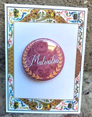 ZWÖLFTE NACHT "Malvolio" Metall Button Button ZWÖLFTE NACHT "Malvolio" Metall Button Button