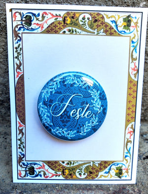 TWELTH NIGHT "Feste" Metal Pinback Button TWELTH NIGHT "Feste" Metal Pinback Button