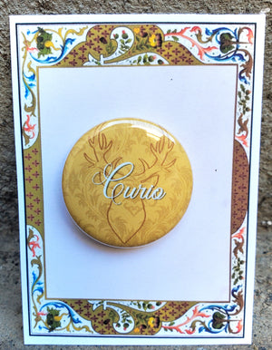 TWELFTH NIGHT "Curio" Metal Pinback Button TWELFTH NIGHT "Curio" Metal Pinback Button