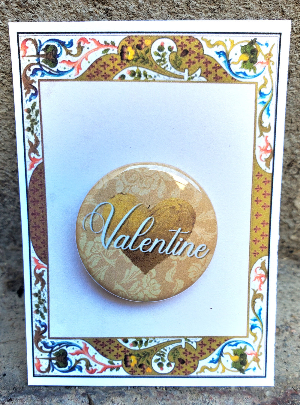 TWELFTH NIGHT "Valentine" Metal Pinback Button