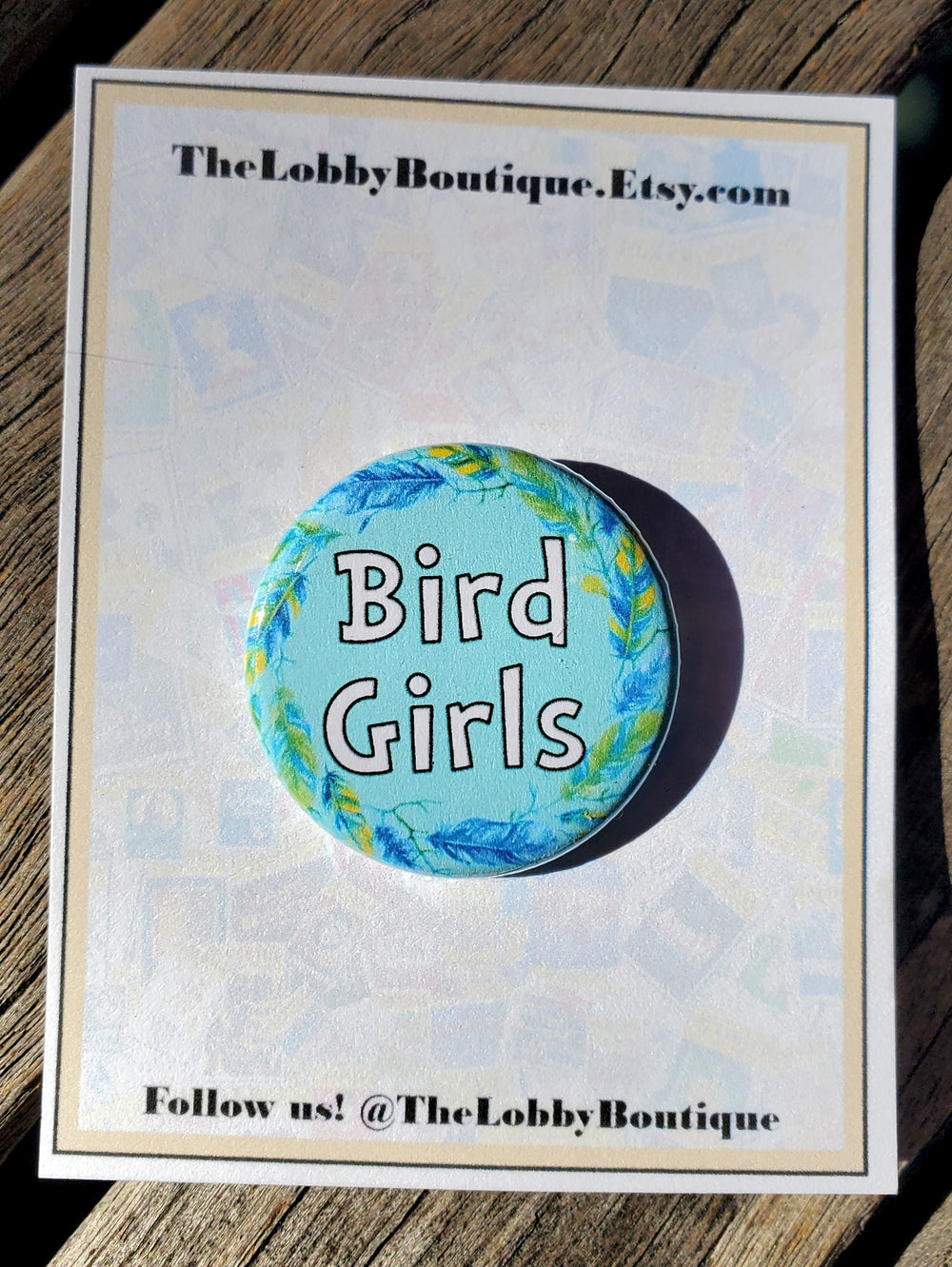 DR. SEUSS "Bird Girls" Metal Pinback Button