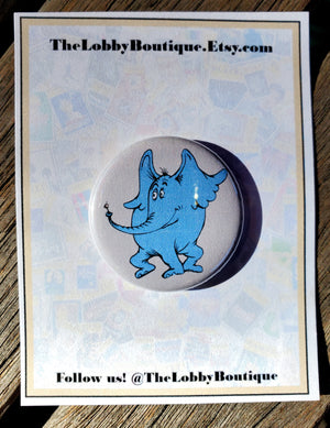 DR. SEUSS "Horton the Elephant" Metal Pinback Button DR. SEUSS "Horton the Elephant" Metal Pinback Button
