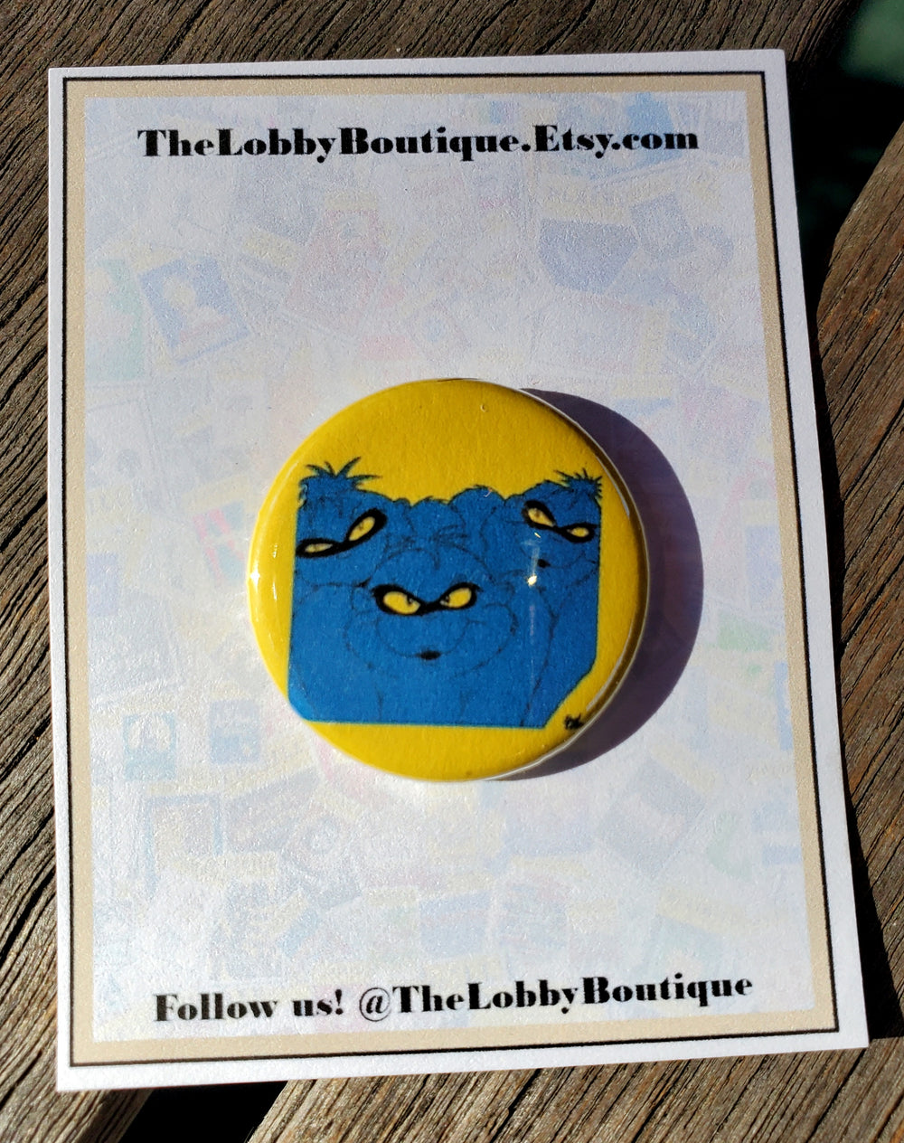 DR. SEUSS "Wickersham Brothers" Metal Pinback Button