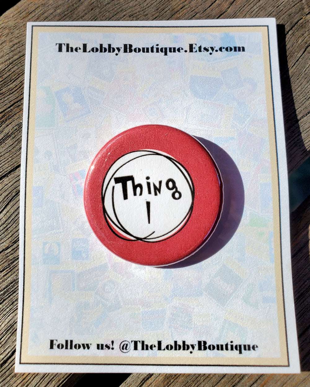 DR. SEUSS "Thing 1" Metal Pinback Button