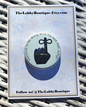 DROWSY CHAPERONE "Best Man George" Metal Pinback Button DROWSY CHAPERONE "Best Man George" Metal Pinback Button