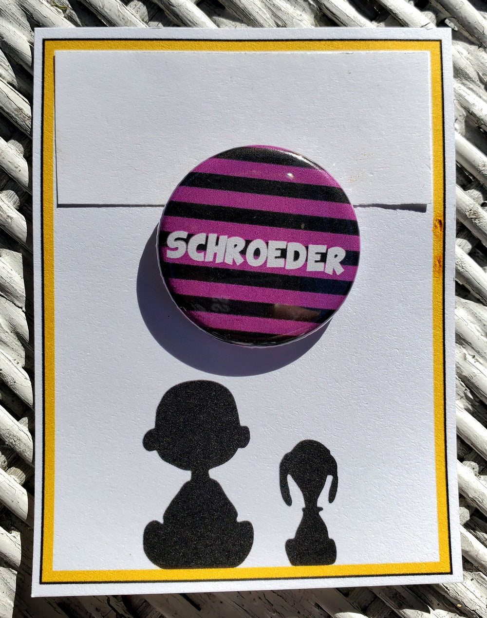 CHARLIE BROWN  "Schroeder" Metal Pinback Button