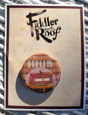 FIDDLER ON THE ROOF "Perchik" Metal Pinback Button FIDDLER ON THE ROOF "Perchik" Metal Pinback Button