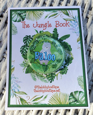 JUNGLE BOOK "Baloo" Metal Pinback Button JUNGLE BOOK "Baloo" Metal Pinback Button