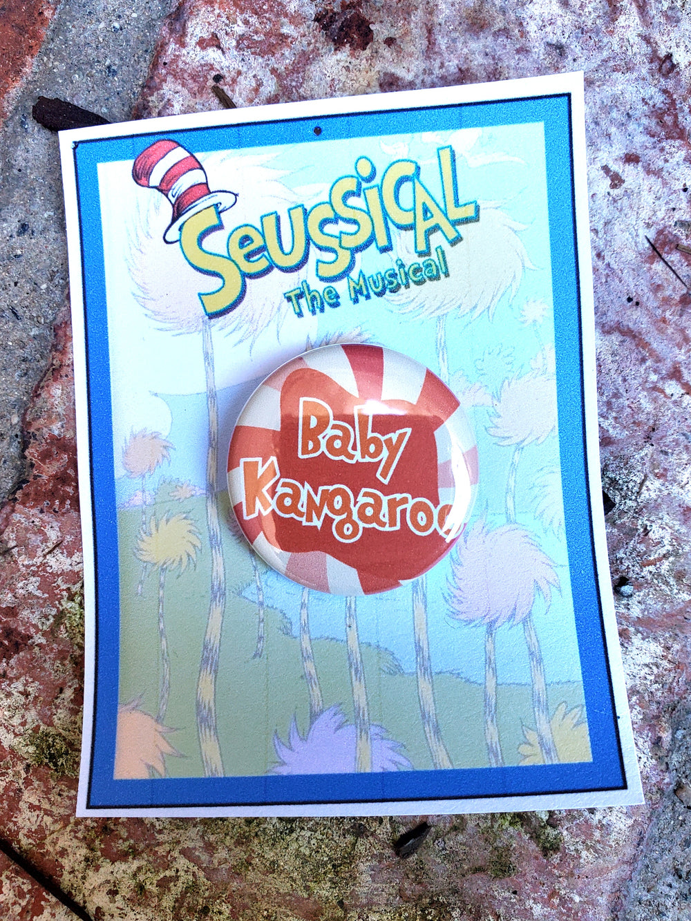 DR. SEUSS "Baby Kangaroo" Metal Pinback Button
