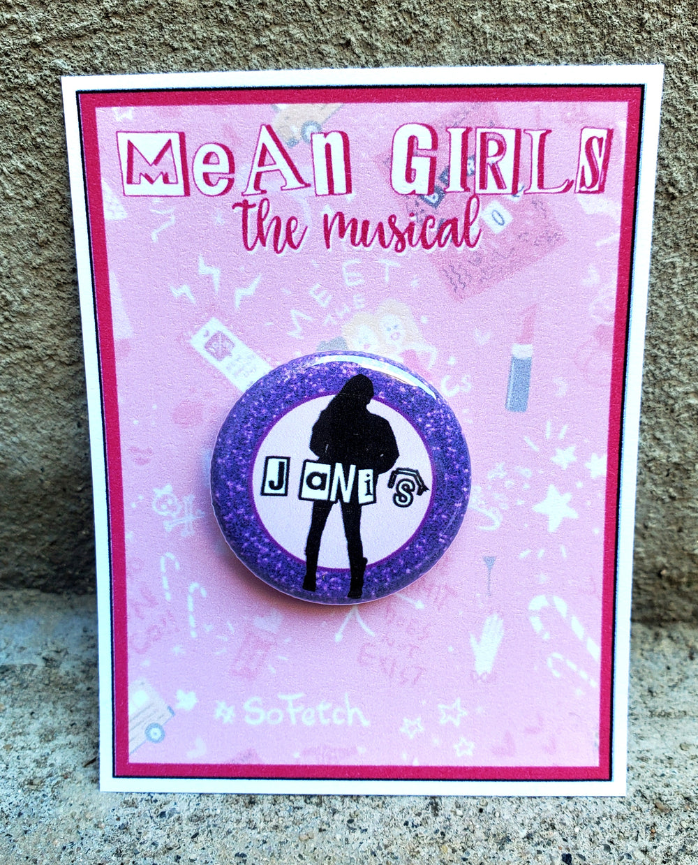 MEAN GIRLS "Janis Sarkisian" Metall Button Button