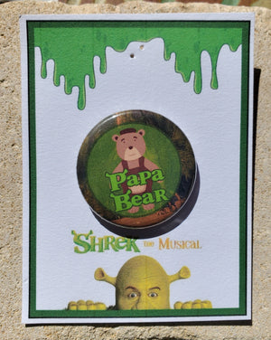 SHREK "Papa Bär" Metall Button SHREK "Papa Bär" Metall Button