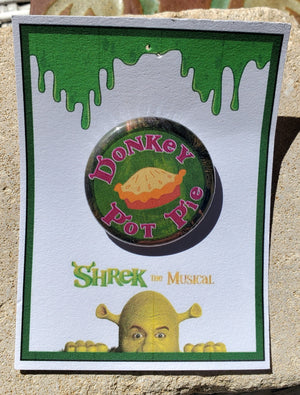 SHREK "Donkey Pot Pie" Metall Button SHREK "Donkey Pot Pie" Metall Button