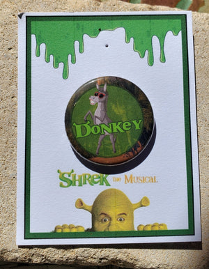 SHREK "Donkey" Metal Pinback Button SHREK "Donkey" Metal Pinback Button