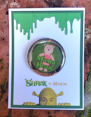 SHREK "Mama Bär" Metall Button SHREK "Mama Bär" Metall Button