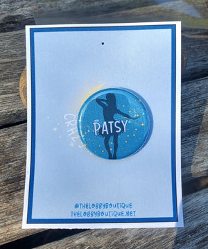 CRAZY FOR YOU "Patsy" Metall Button CRAZY FOR YOU "Patsy" Metall Button