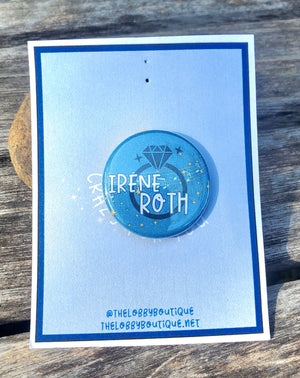CRAZY FOR YOU "Irene Roth" Metall Button CRAZY FOR YOU "Irene Roth" Metall Button