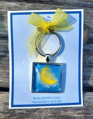 CRAZY FOR YOU "Show Logo" Glascabachon Schlüsselanhänger CRAZY FOR YOU "Show Logo" Glascabachon Schlüsselanhänger