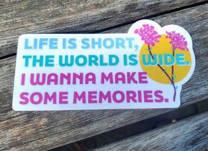 MAMMA MIA "Das Leben ist kurz" Laptop Aufkleber MAMMA MIA "Das Leben ist kurz" Laptop Aufkleber