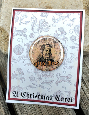 Ein Weihnachtslied "Old Joe" Metall Button Button Ein Weihnachtslied "Old Joe" Metall Button Button