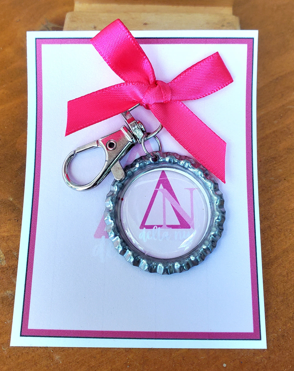 LEGALLY BLONDE "Delta Nu" Bottlecap Keychain