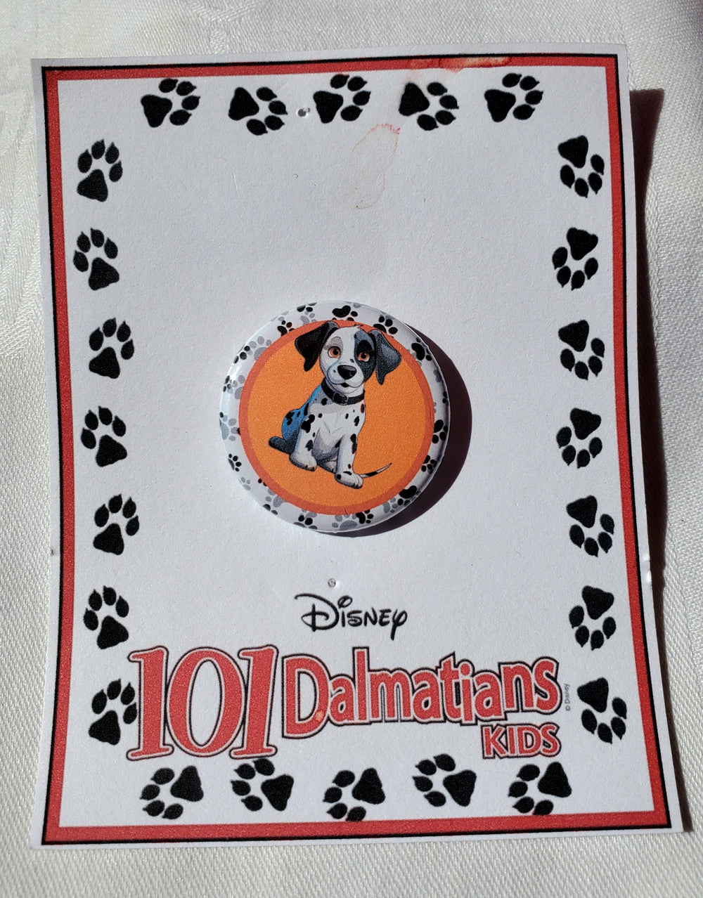 101 DALMATIANS "Puppy" Metal Pinback Button