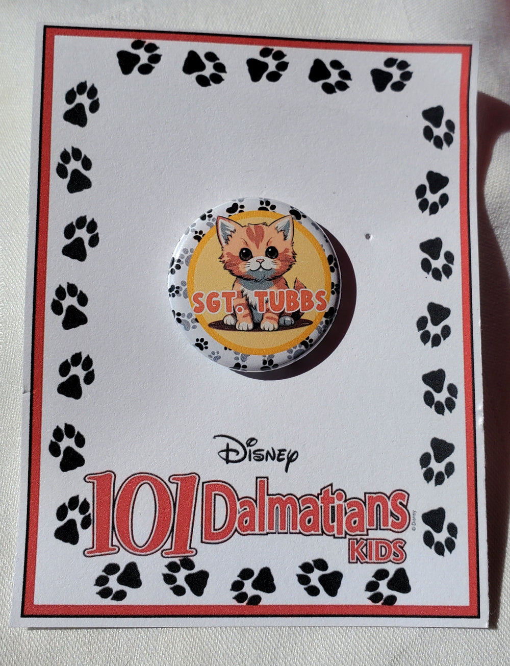 101 DALMATIANS "Sgt. Tubbs" Metal Pinback Button