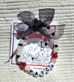 101 DALMATIANS "Patch" Beaded Letter Bracelet 101 DALMATIANS "Patch" Beaded Letter Bracelet