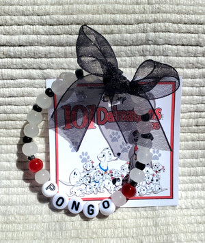 101 DALMATIANS "PONGO" Beaded Letter Bracelet 101 DALMATIANS "PONGO" Beaded Letter Bracelet