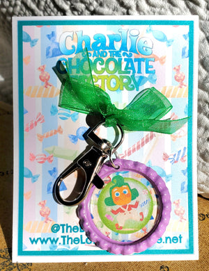 CHARLIE AND THE CHOCOLATE FACTORY "Oompa Loompa" Bottlecap Keychain CHARLIE AND THE CHOCOLATE FACTORY "Oompa Loompa" Bottlecap Keychain