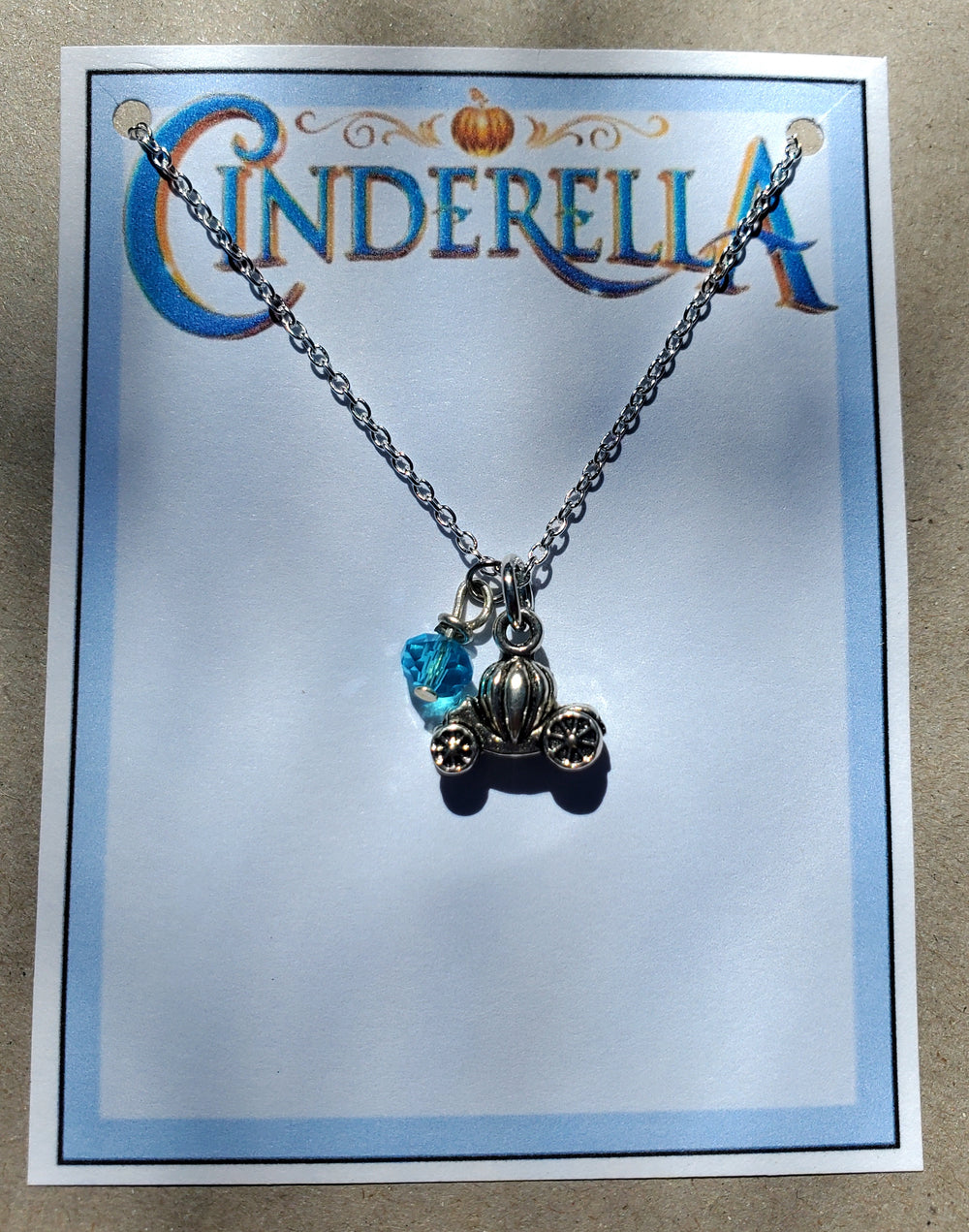 CINDERELLA Pumpkin Coach Charm Necklace