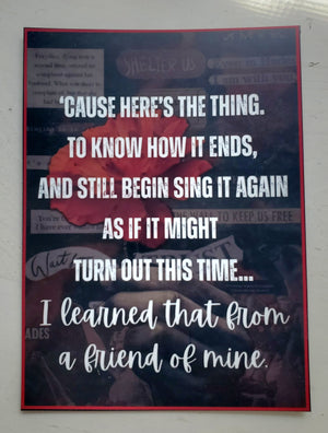 HADESTOWN "Cause Here's The Thing" Refrigerator Magnet HADESTOWN "Cause Here's The Thing" Refrigerator Magnet