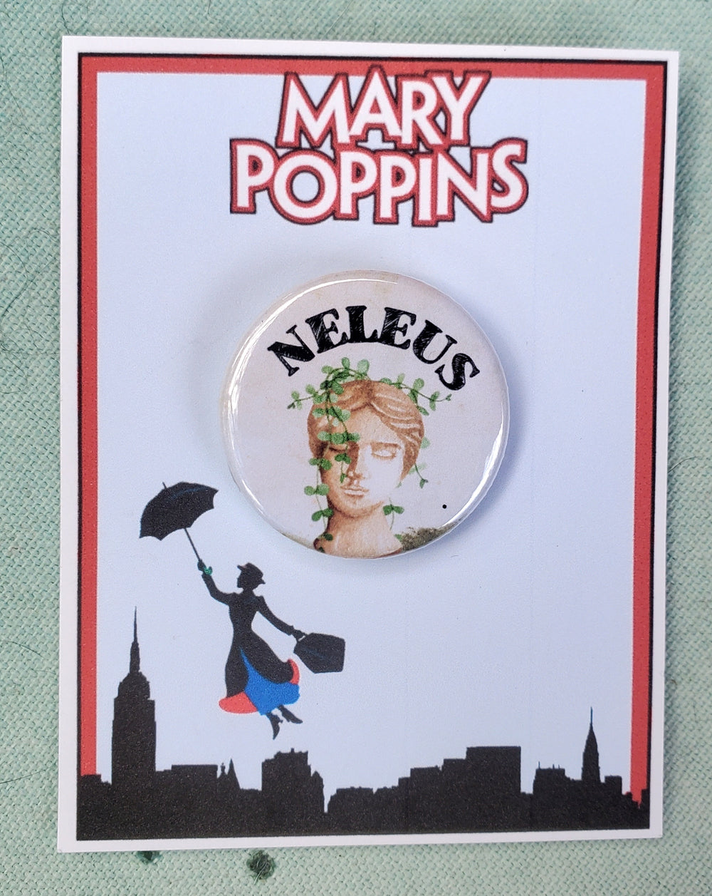 MARY POPPINS "George Banks" Metall Button