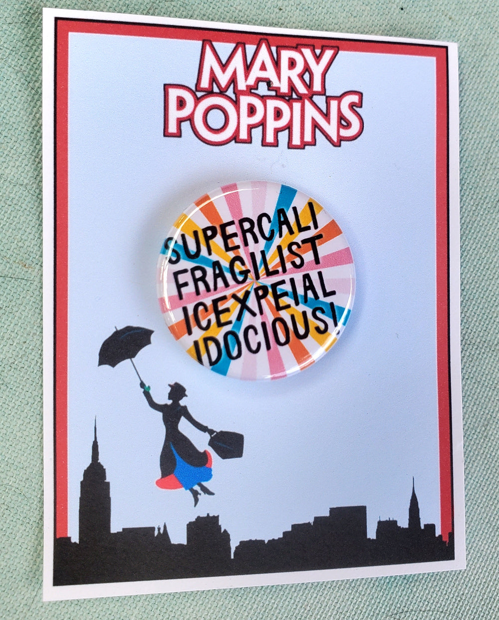 MARY POPPINS "George Banks" Metall Button