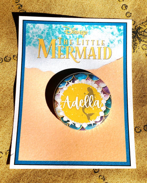 LITTLE MERMAID "ADELLA" Metal Pinback LITTLE MERMAID "ADELLA" Metal Pinback