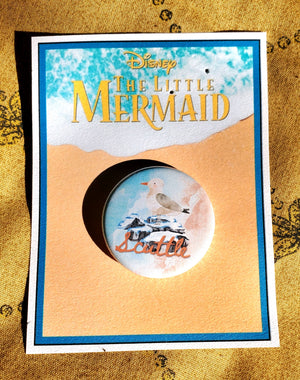 LITTLE MERMAID "SCUTTLE" Metal Pinback LITTLE MERMAID "SCUTTLE" Metal Pinback