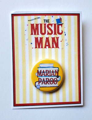 MUSIC MAN "Marian Paroo" Metal Pinback Button MUSIC MAN "Marian Paroo" Metal Pinback Button